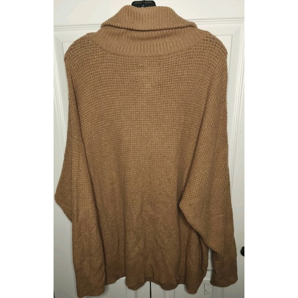 Aerie Cozy Up Waffle Quarter Zip Sweater Oversized Mock neck Top Woman's Size M - Picture 6 of 13